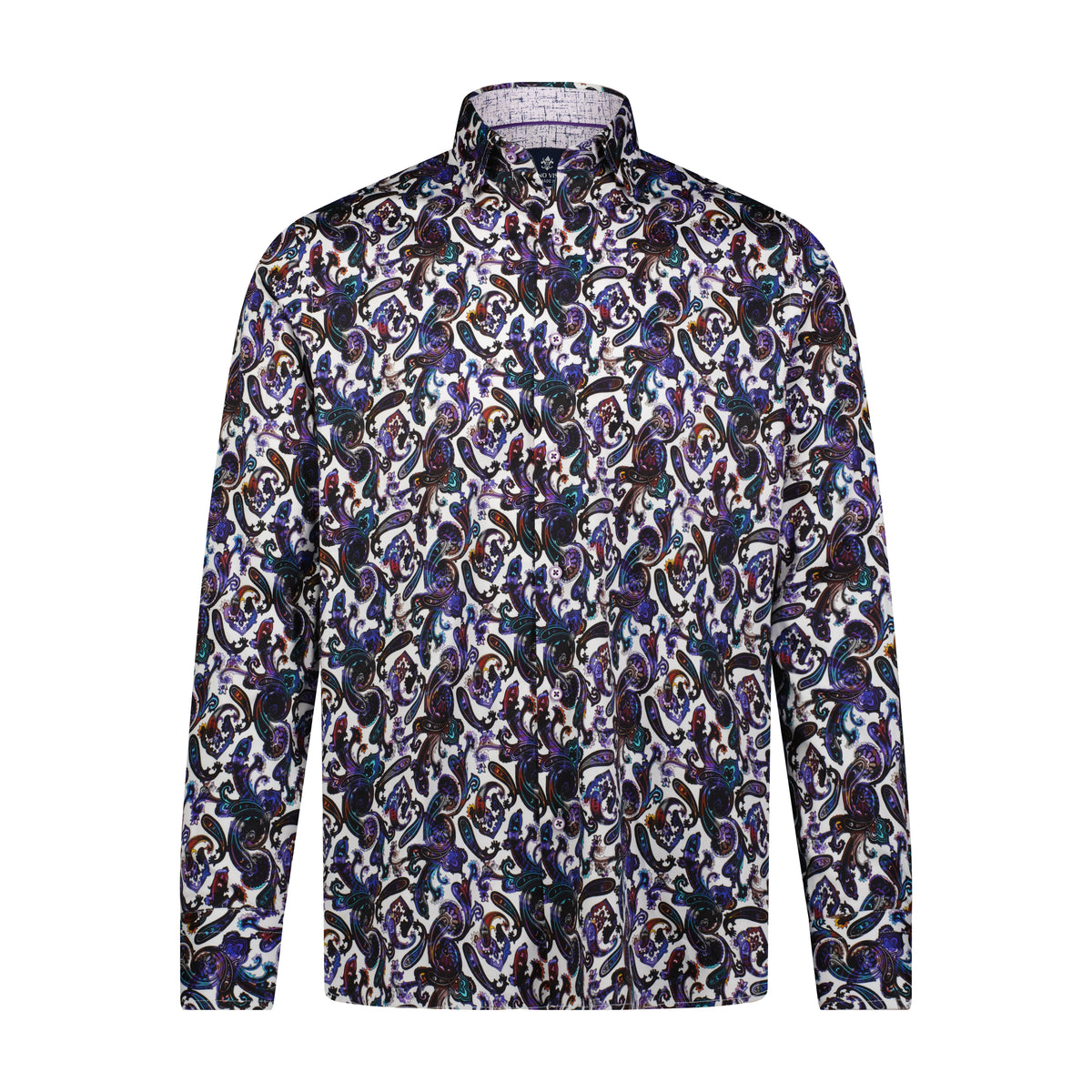 Rainbow Paisley Print Long Sleeve Shirt