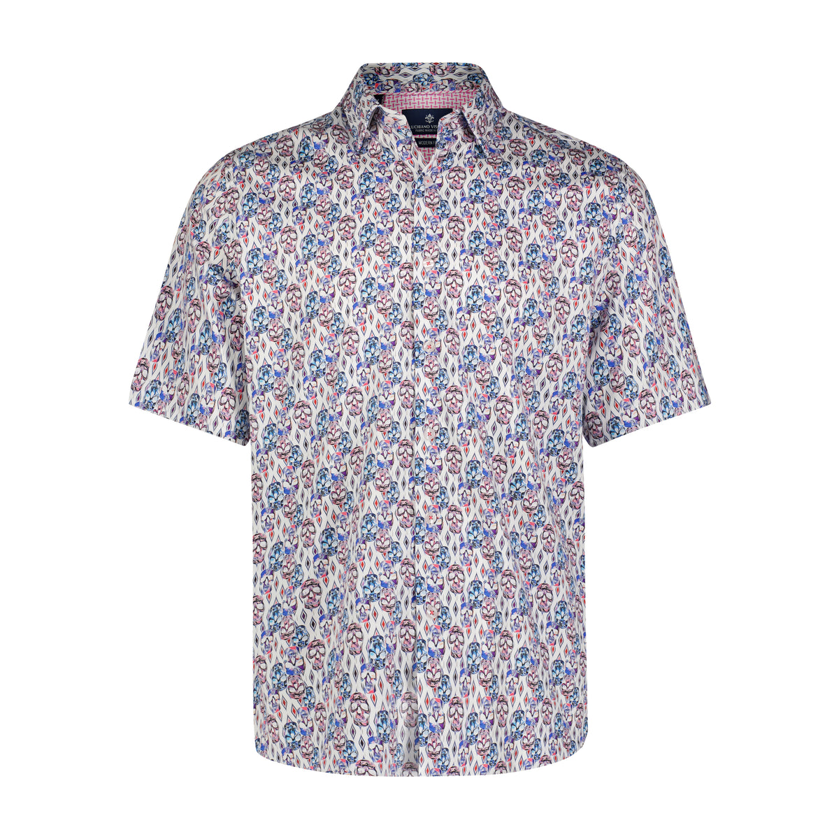 Multicolor Skull Print Short Sleeve Shirt