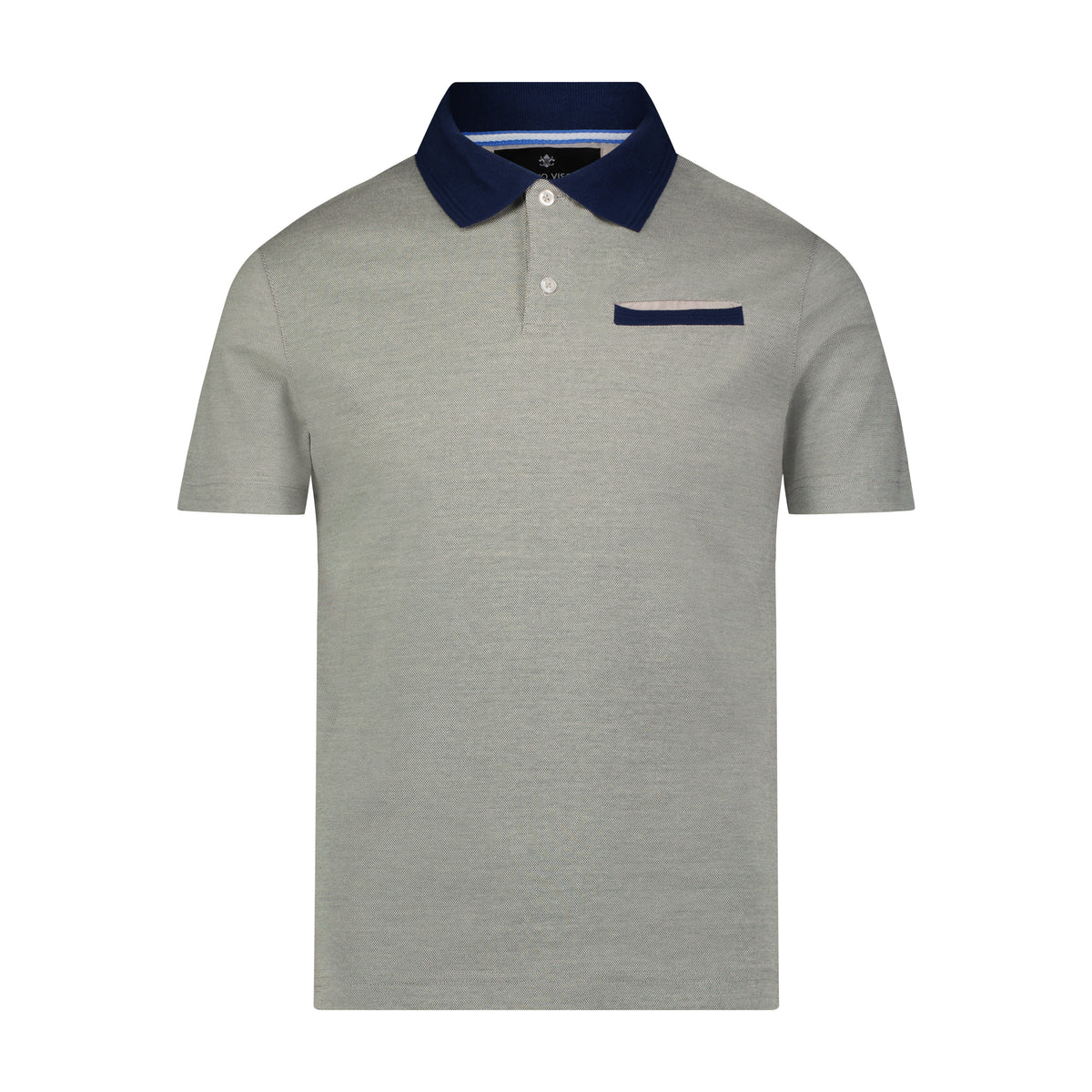 Oxford Steel Grey Knit Polo