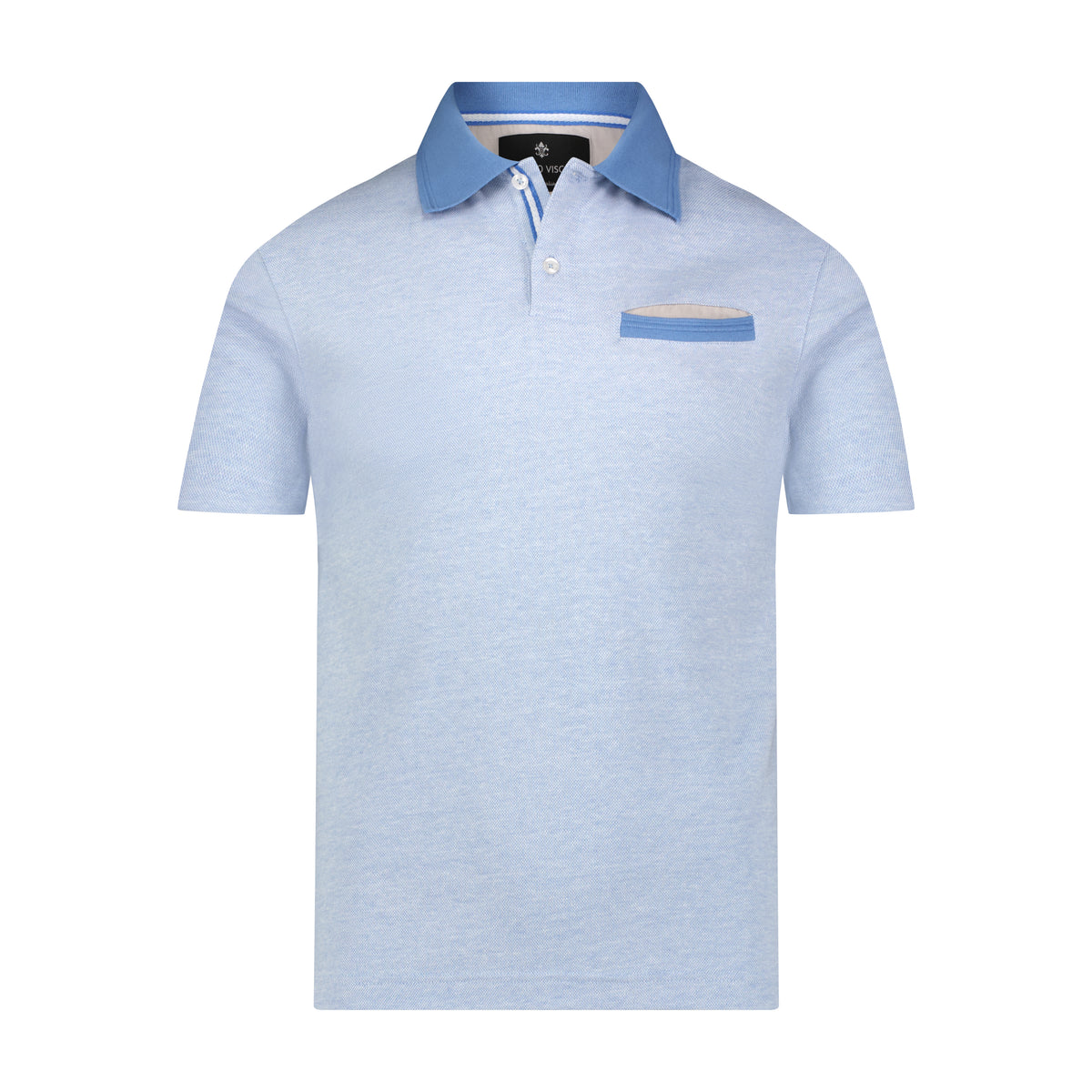 Oxford Blue Knit Polo