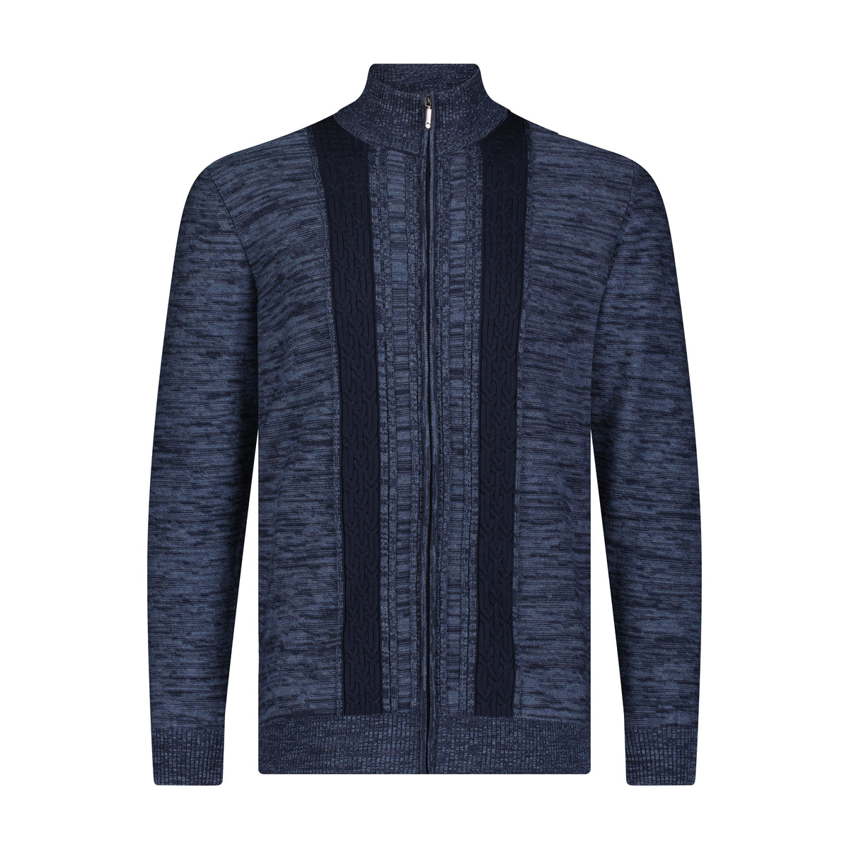 Full Zip Jacquard Sweater