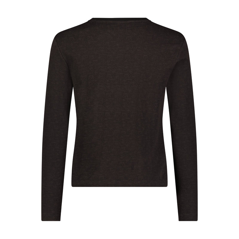 Black Jacquard Performance Henley