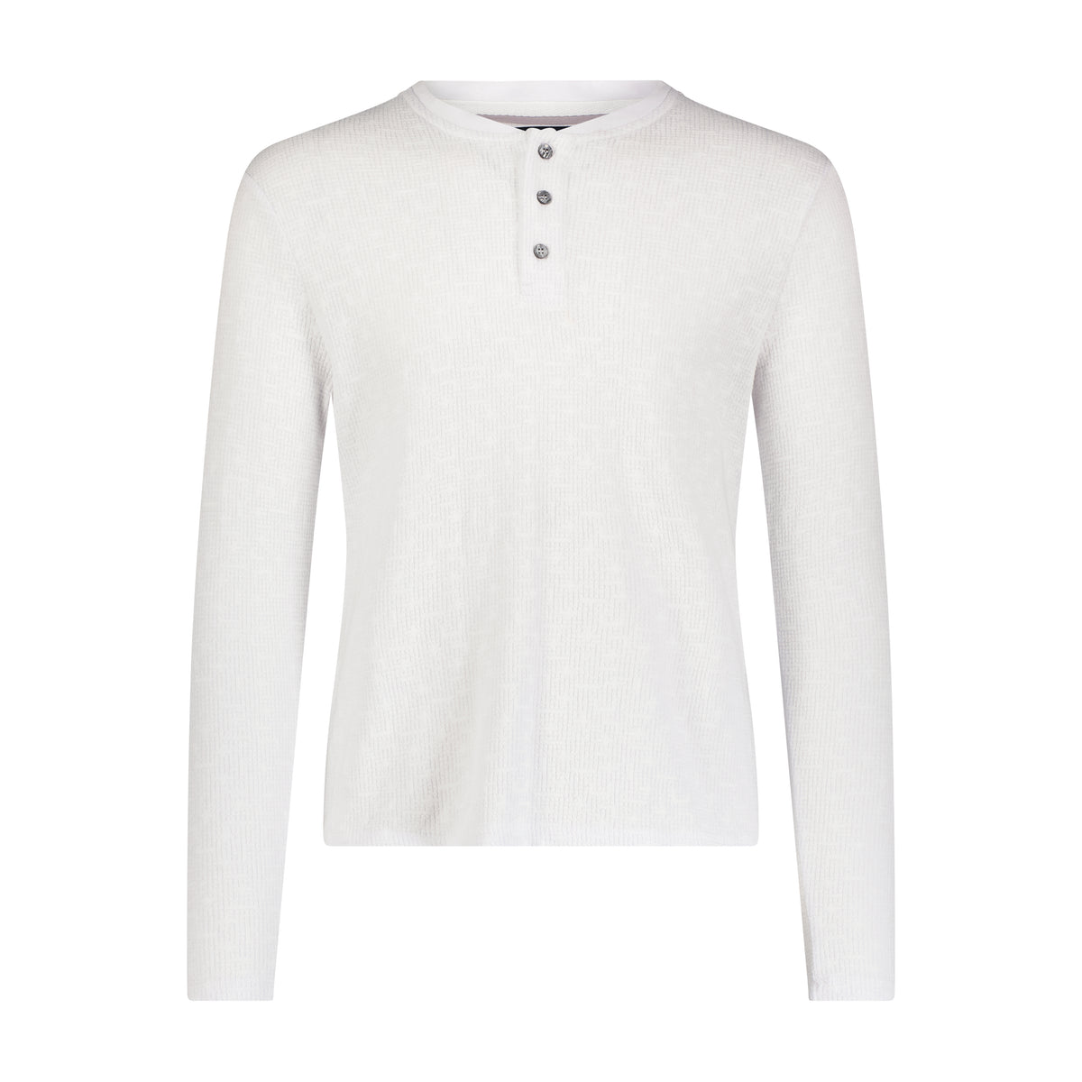 White Jacquard Performance Henley