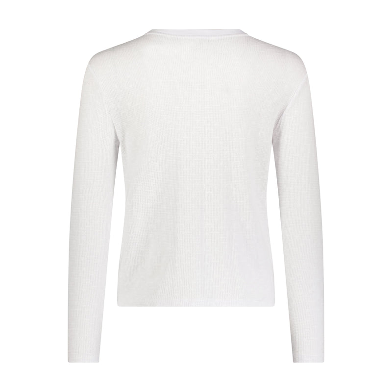 White Jacquard Performance Henley