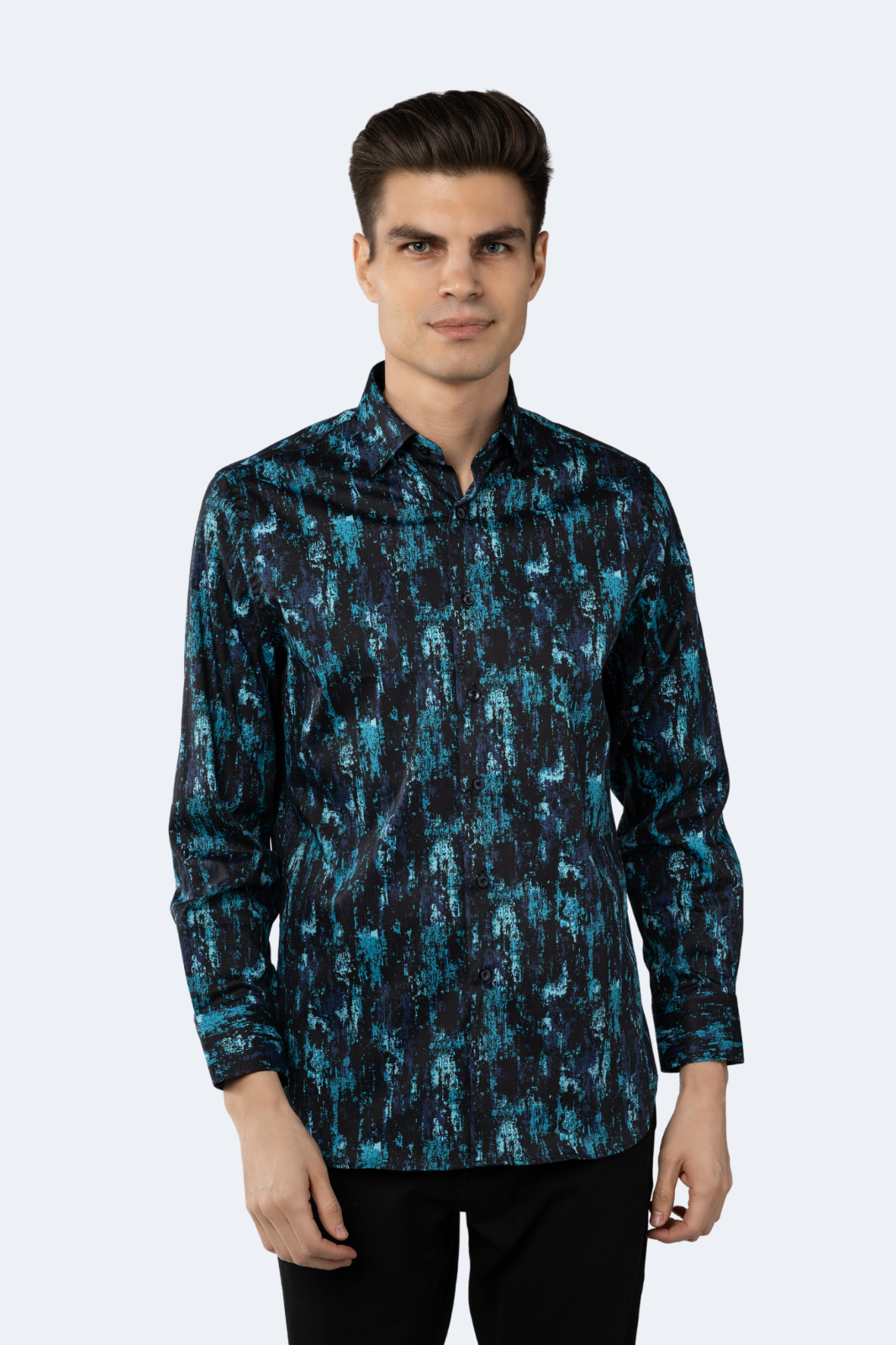 Navy with Teal Marble Shirt