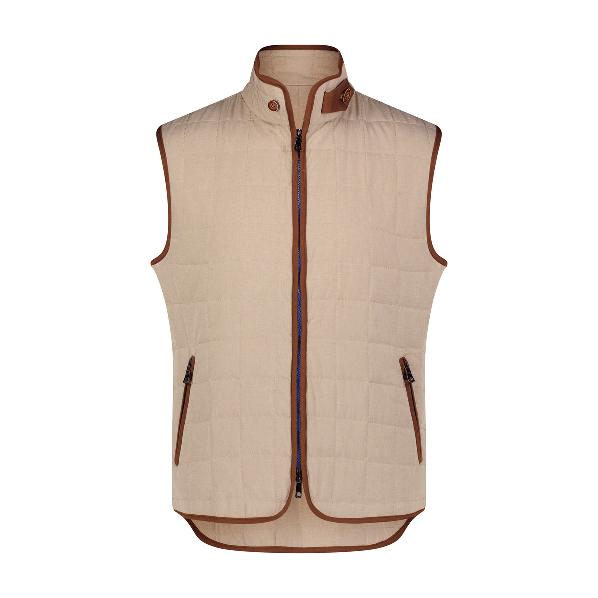 Beige Lightweight Quilted Vest