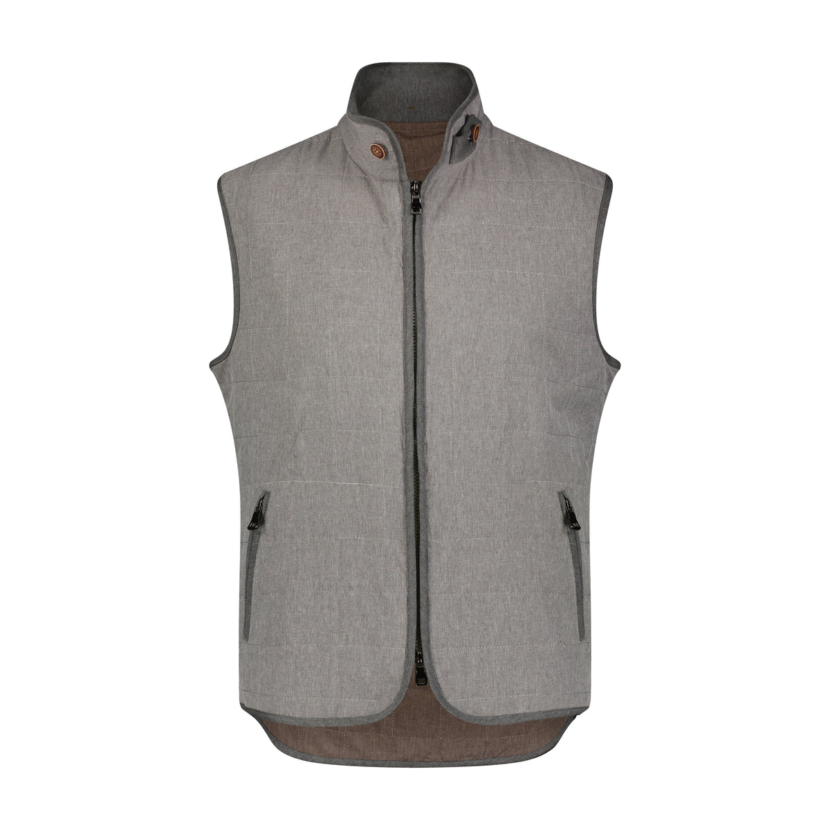 Grey Lightweight Quilted Vest