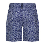 Blue Sea Shell Print Swim Trunks