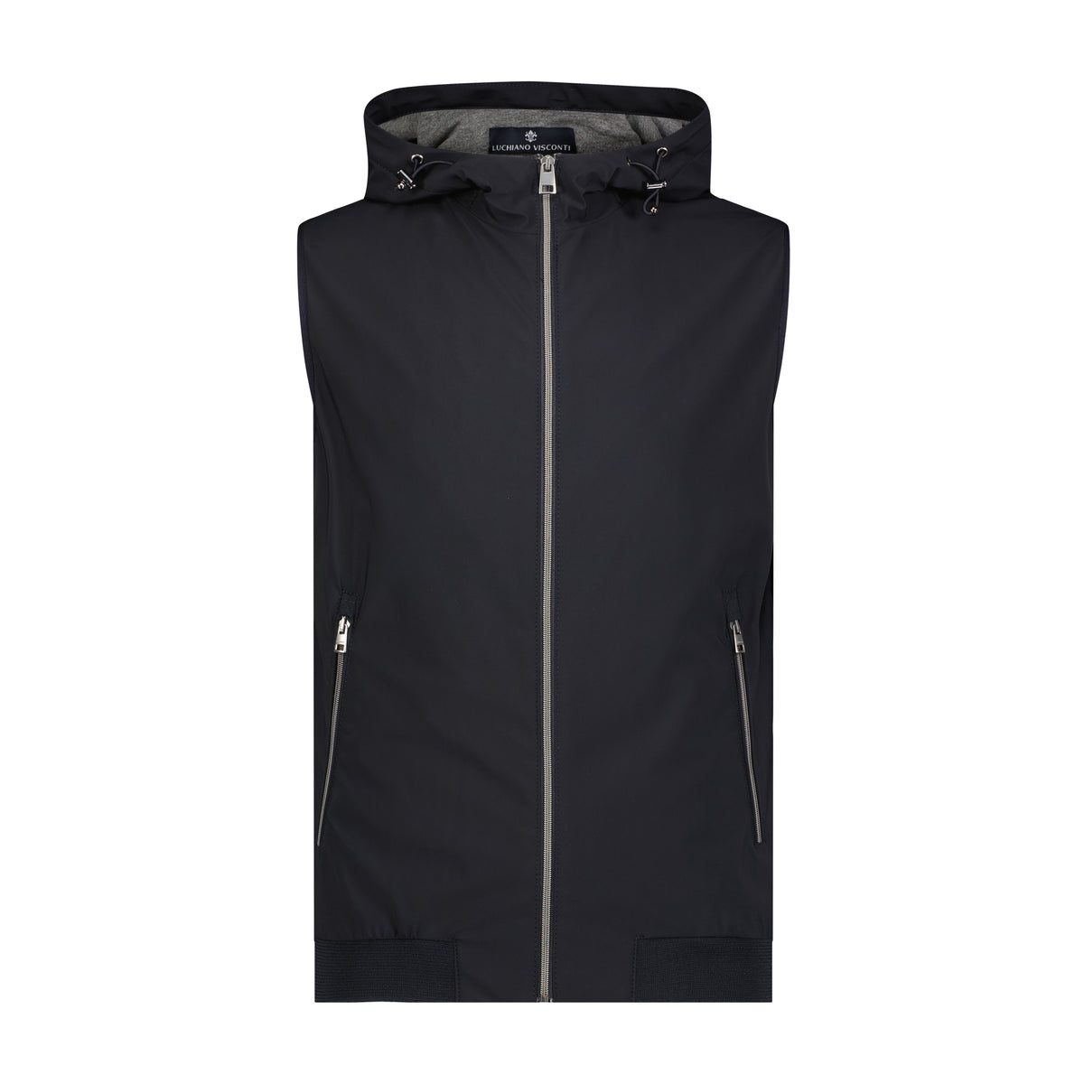 Navy Performance Vest with Hood