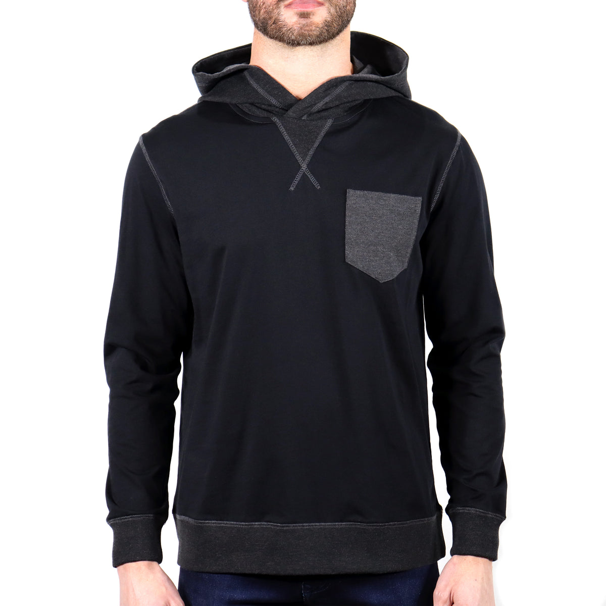 Black & Charcoal Grey Hoodie