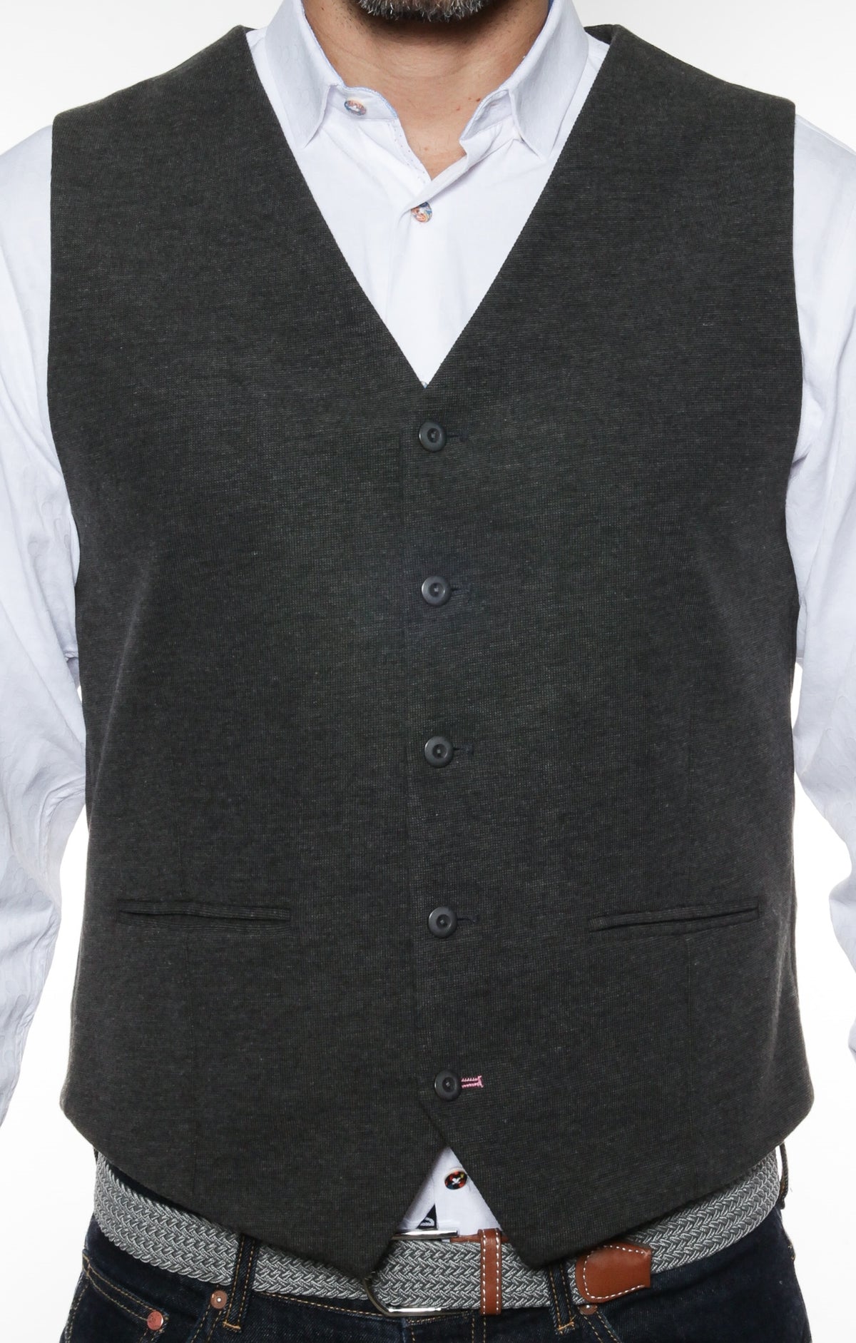 Solid Grey Knit Vest